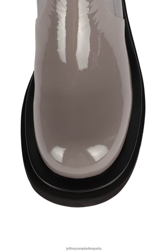 mujer Jeffrey Campbell tanque-ok charol gris PHXV4X810 botas hasta la rodilla