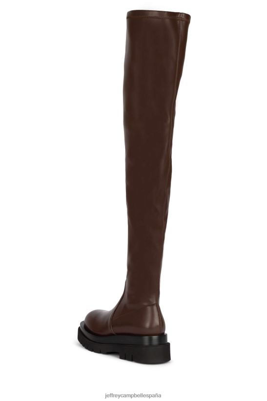 mujer Jeffrey Campbell tanque-ok marrón PHXV4X809 botas hasta la rodilla