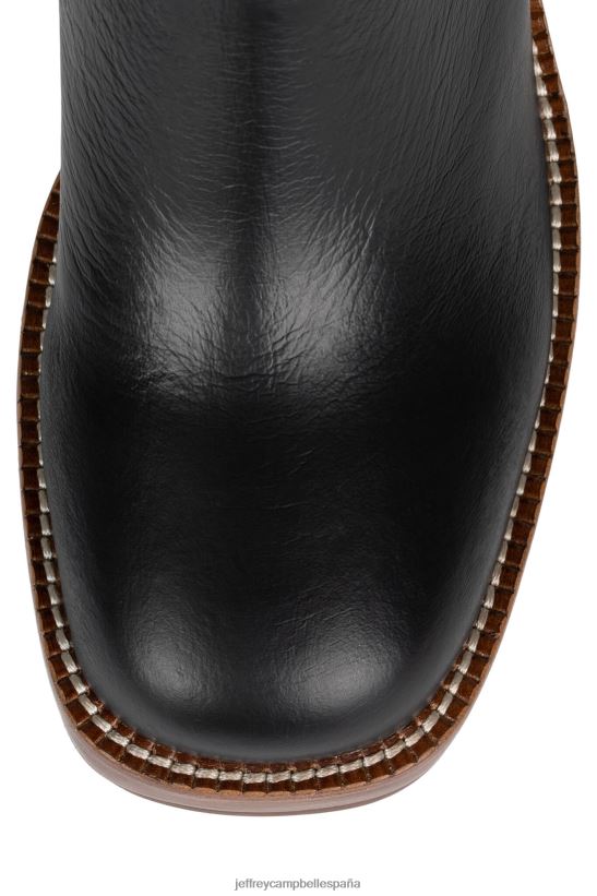 mujer Jeffrey Campbell wynona pila de esmalte negro bronceado PHXV4X753 botas hasta la rodilla
