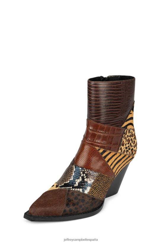 mujer Jeffrey Campbell Costa oeste marrón exótico multi PHXV4X397 botines