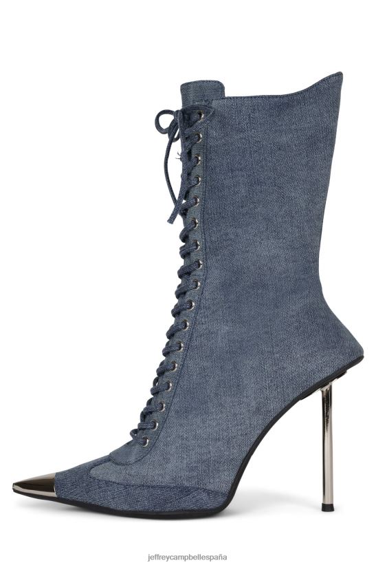 mujer Jeffrey Campbell Dale mezclilla plata PHXV4X294 botines