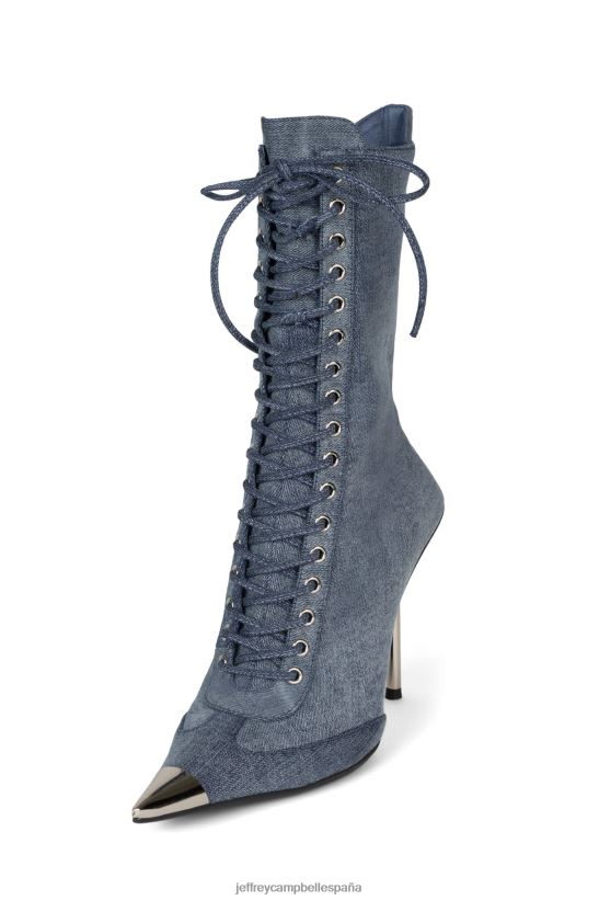 mujer Jeffrey Campbell Dale mezclilla plata PHXV4X294 botines