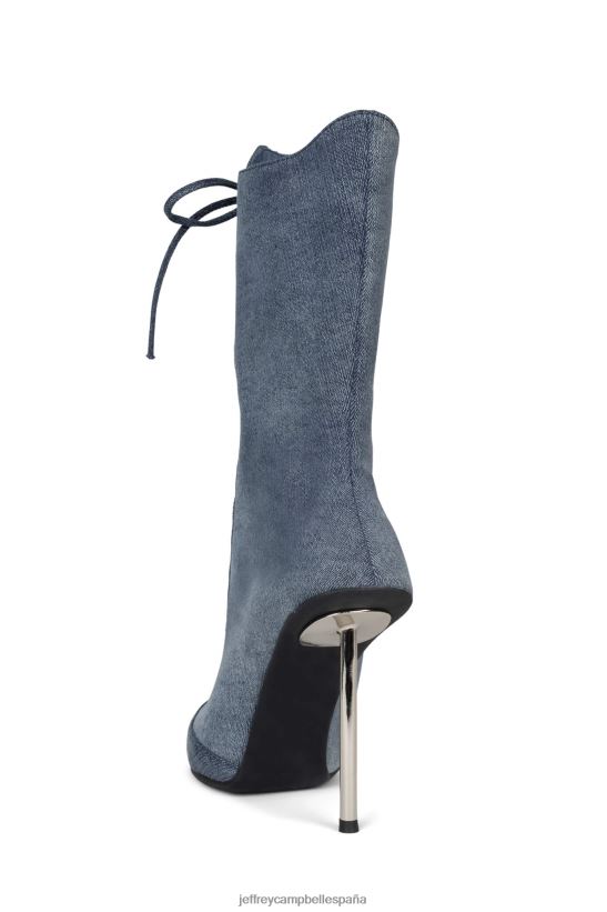 mujer Jeffrey Campbell Dale mezclilla plata PHXV4X294 botines