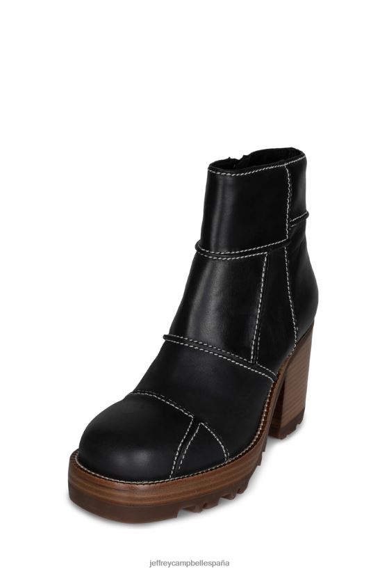 mujer Jeffrey Campbell abundante-lc pila de esmalte negro bronceado PHXV4X531 botines