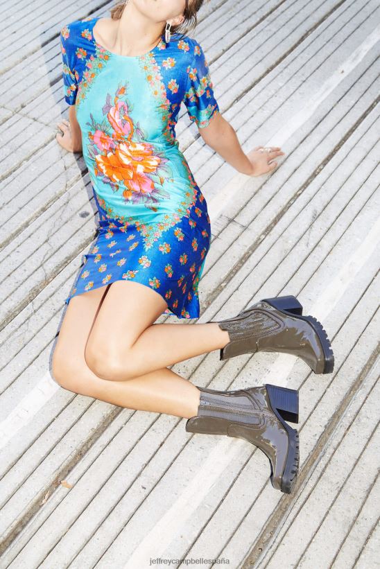 mujer Jeffrey Campbell alce charol gris PHXV4X424 botines