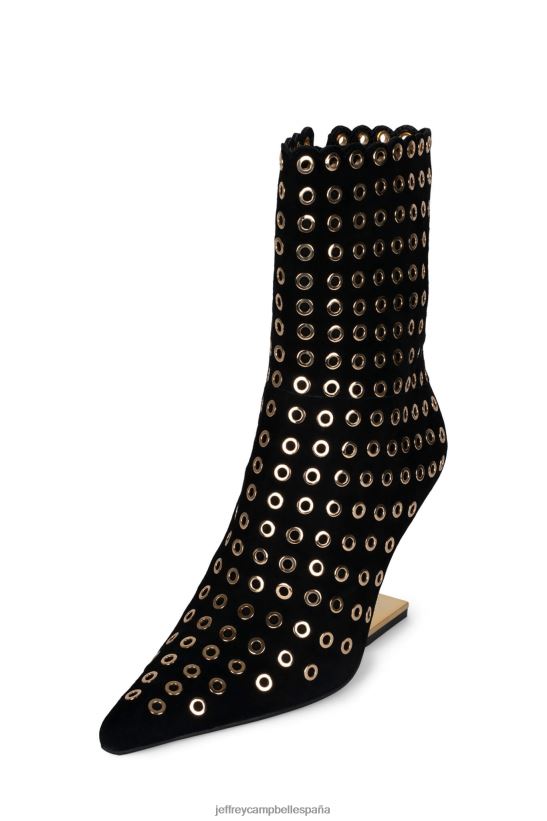 mujer Jeffrey Campbell brújula-e ante negro dorado PHXV4X553 botines