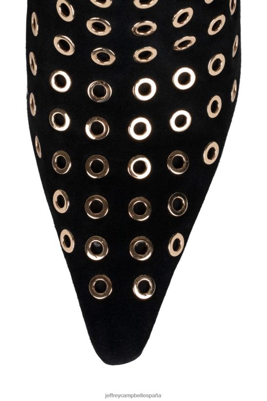 mujer Jeffrey Campbell brújula-e ante negro dorado PHXV4X553 botines