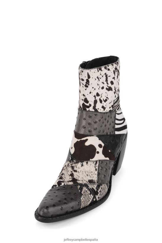mujer Jeffrey Campbell caballeros combo exótico blanco negro PHXV4X596 botines