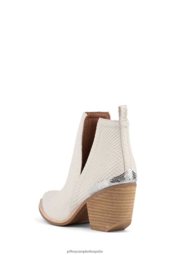 mujer Jeffrey Campbell cromwell serpiente blanca PHXV4X611 botines