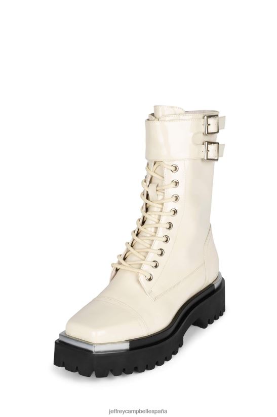 mujer Jeffrey Campbell dedica charol marfil arrugado PHXV4X386 botines