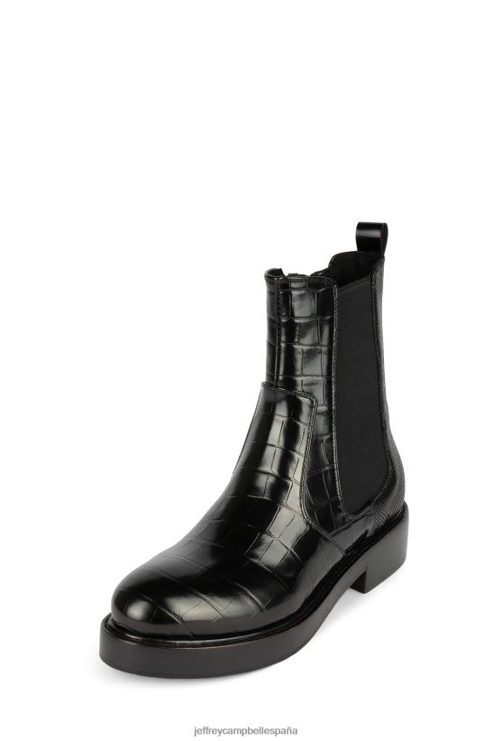 mujer Jeffrey Campbell edmond-hola cocodrilo negro multi PHXV4X410 botines