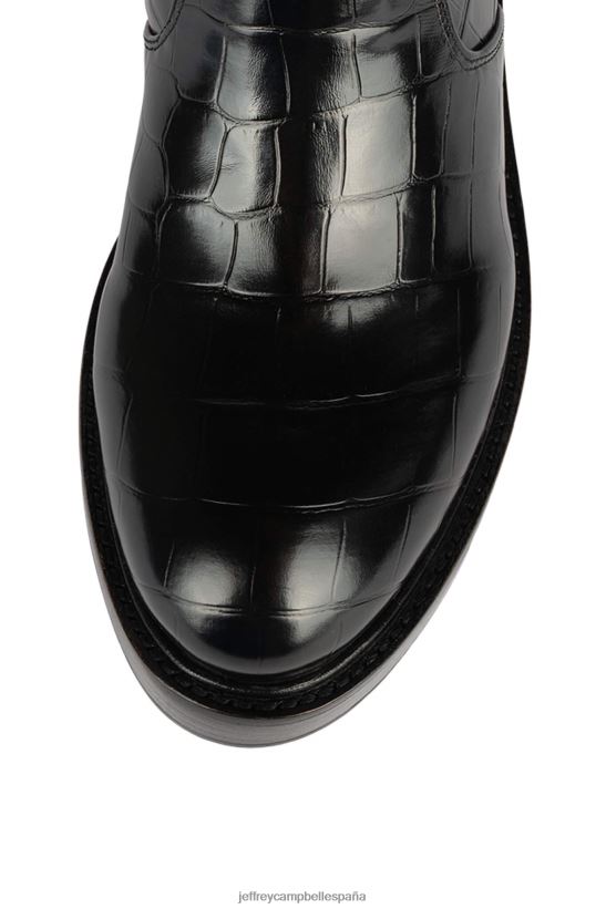 mujer Jeffrey Campbell edmond-hola cocodrilo negro multi PHXV4X410 botines