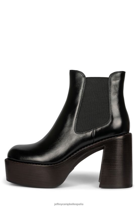 mujer Jeffrey Campbell ejecutante pila de esmalte marrón negro PHXV4X613 botines