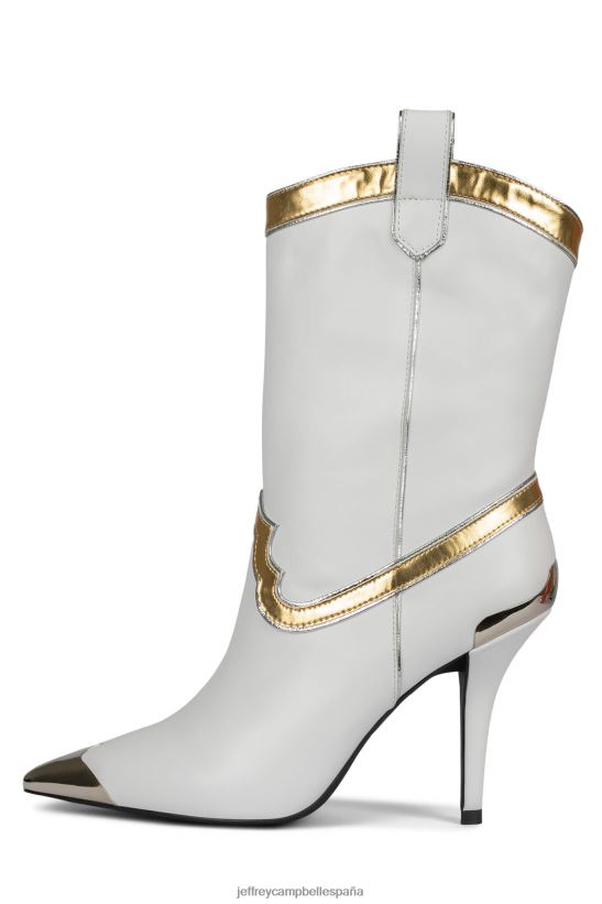 mujer Jeffrey Campbell el-paso oro blanco plata PHXV4X602 botines