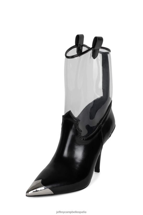 mujer Jeffrey Campbell elpaso-v charol negro claro PHXV4X644 botines