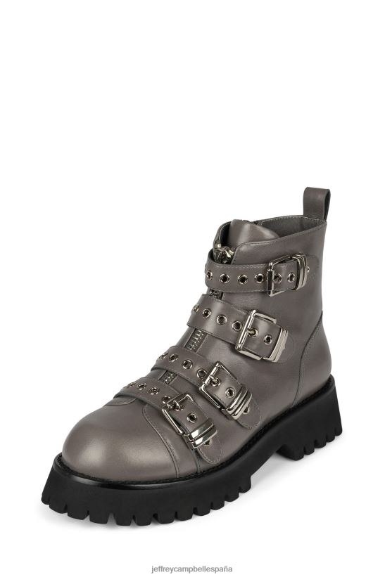 mujer Jeffrey Campbell empotrado plata gris PHXV4X457 botines