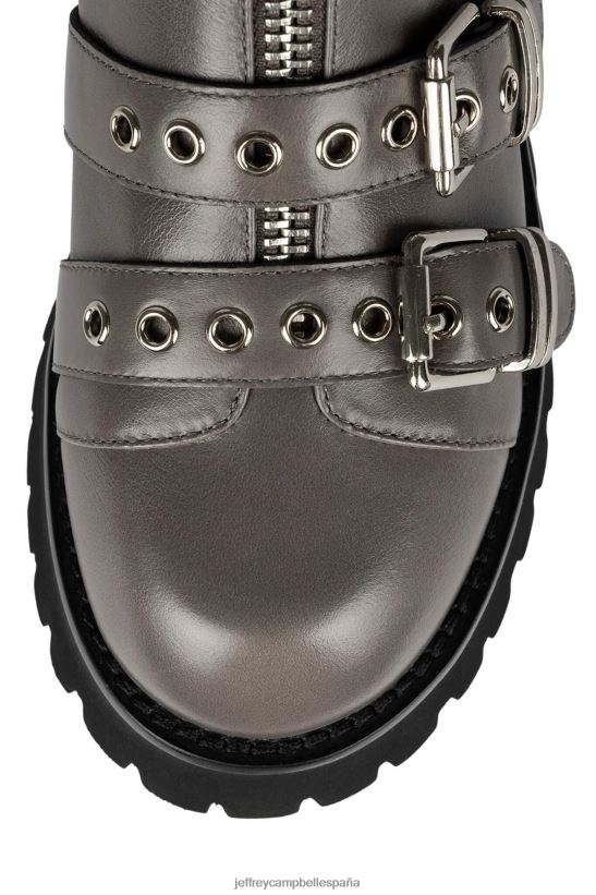 mujer Jeffrey Campbell empotrado plata gris PHXV4X457 botines