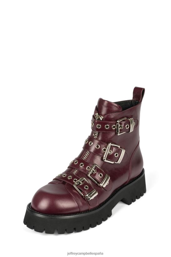mujer Jeffrey Campbell empotrado plata merlot PHXV4X458 botines
