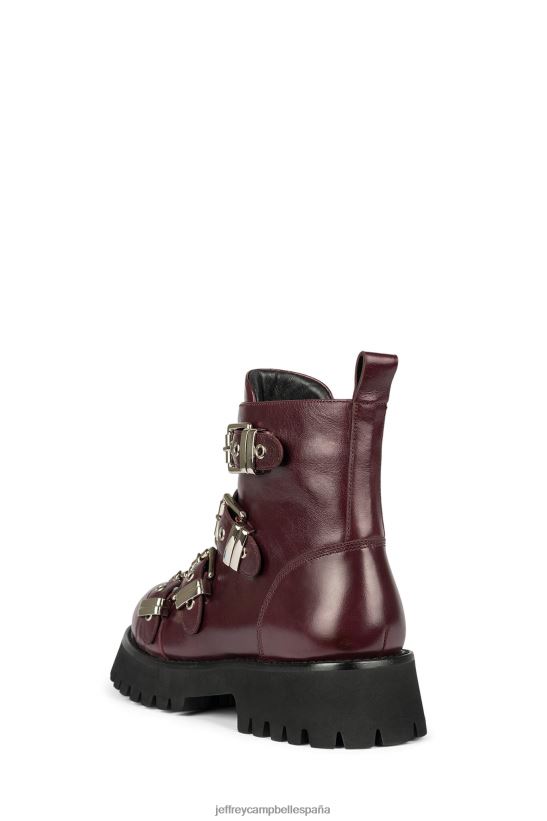 mujer Jeffrey Campbell empotrado plata merlot PHXV4X458 botines