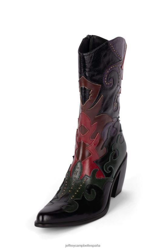 mujer Jeffrey Campbell ensillar negro multi PHXV4X661 botines