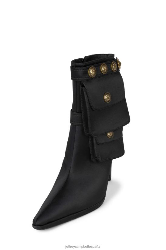mujer Jeffrey Campbell escondido satén negro PHXV4X314 botines