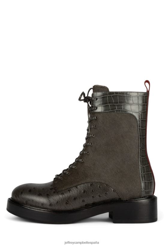 mujer Jeffrey Campbell fischer-hf combo exótico gris oscuro PHXV4X400 botines