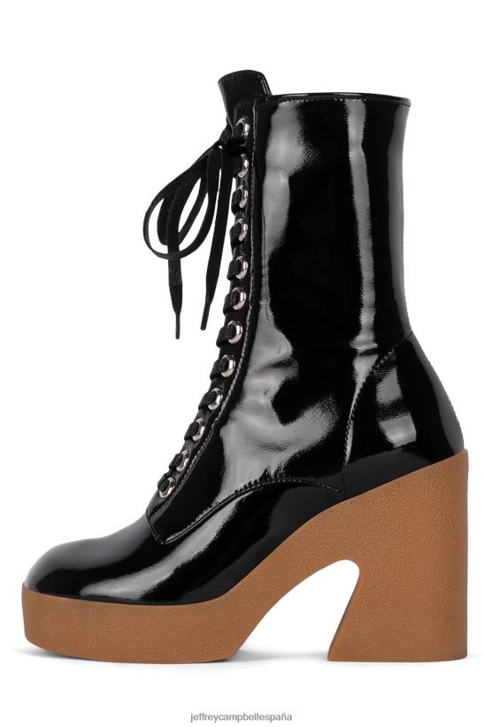 mujer Jeffrey Campbell kartini-lu charol arrugado negro PHXV4X465 botines