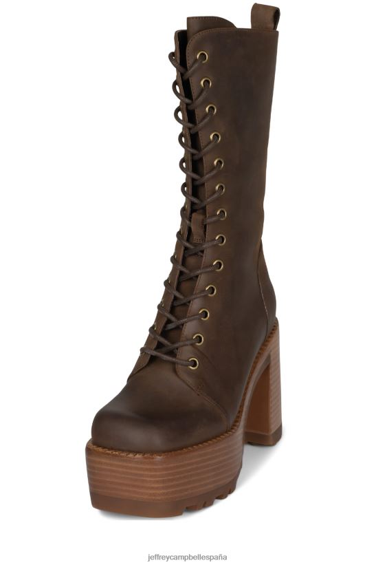 mujer Jeffrey Campbell la banda-lu pila de esmalte marrón bronceado PHXV4X638 botines