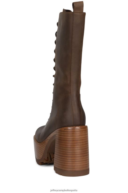 mujer Jeffrey Campbell la banda-lu pila de esmalte marrón bronceado PHXV4X638 botines