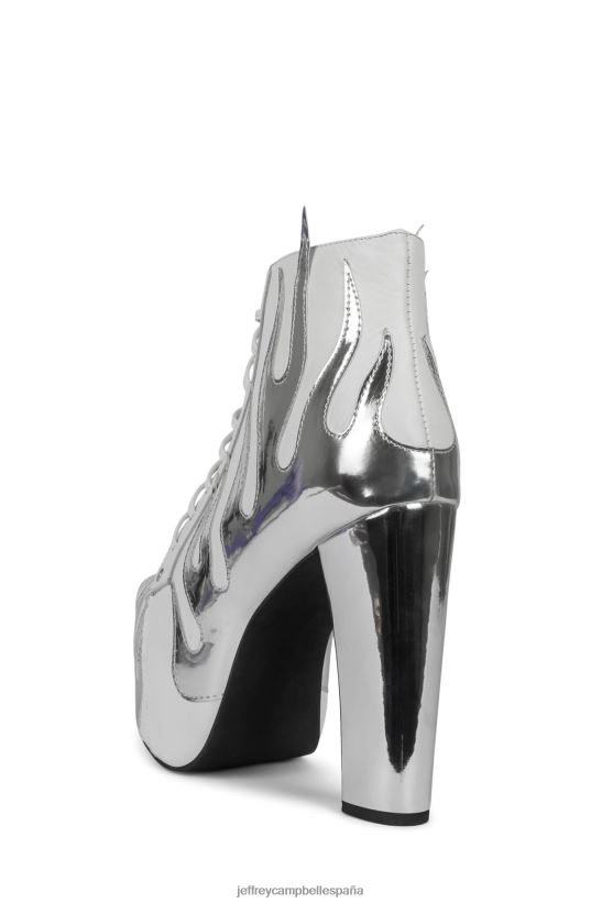 mujer Jeffrey Campbell lita-llama blanco plateado PHXV4X489 botines