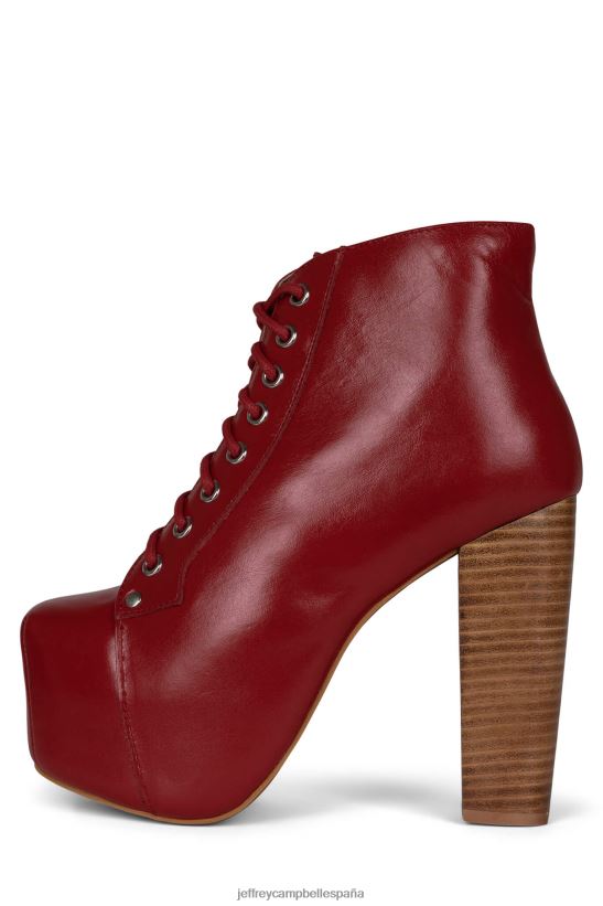 mujer Jeffrey Campbell lita pila natural roja PHXV4X495 botines