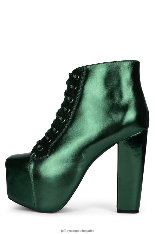 mujer Jeffrey Campbell lita verde oscuro metalizado PHXV4X399 botines
