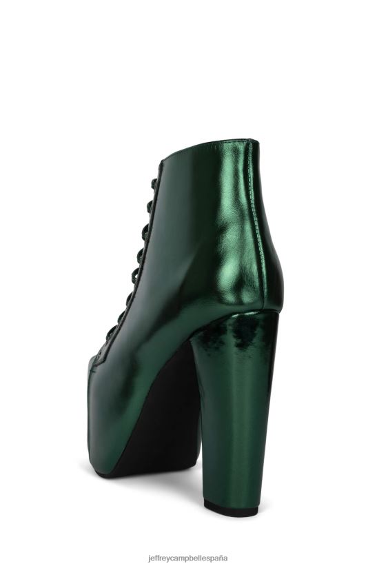 mujer Jeffrey Campbell lita verde oscuro metalizado PHXV4X399 botines