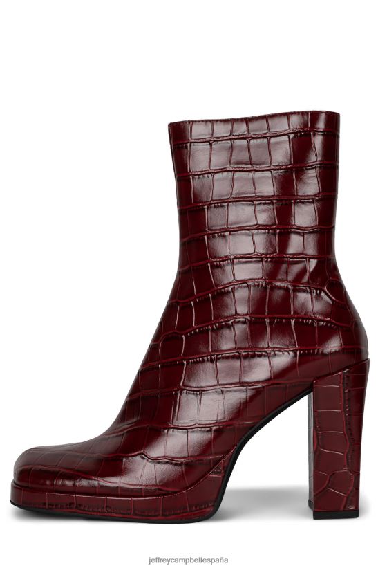 mujer Jeffrey Campbell mínimo-lo cocodrilo de vino PHXV4X516 botines