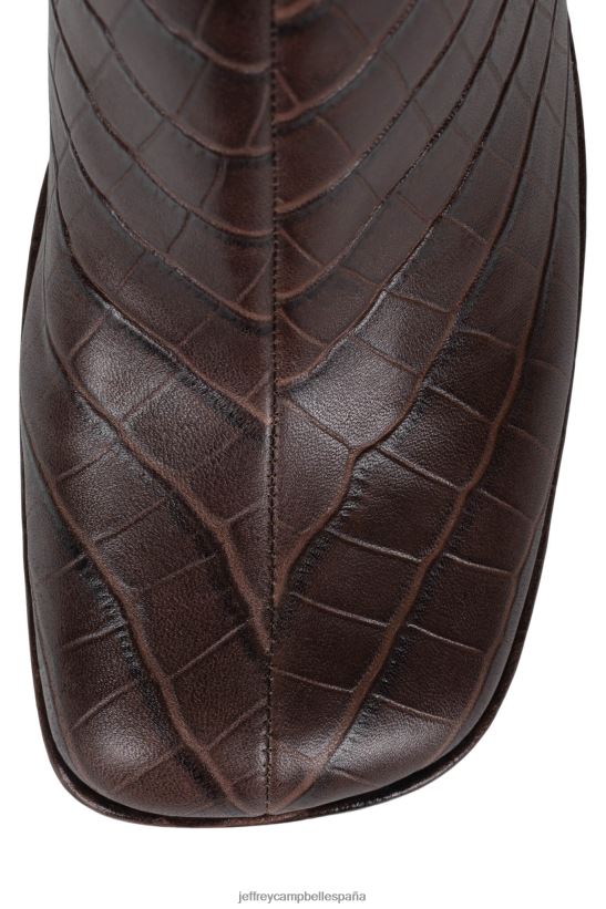 mujer Jeffrey Campbell mínimo-lo cocodrilo marrón PHXV4X517 botines