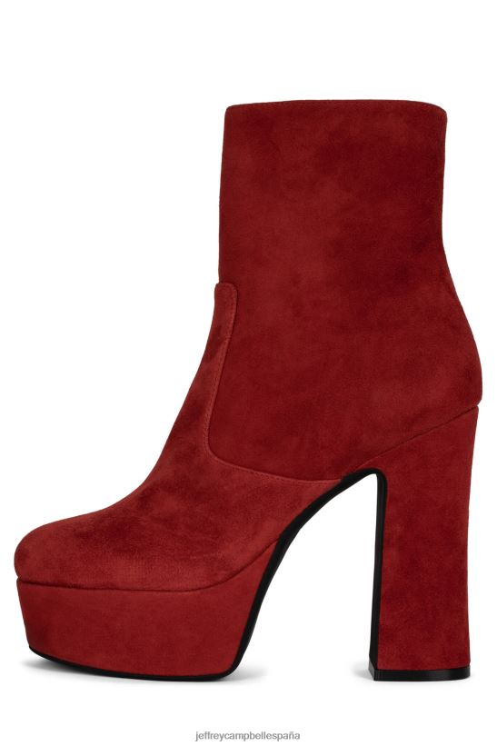 mujer Jeffrey Campbell mocoso-z ante rojo PHXV4X564 botines