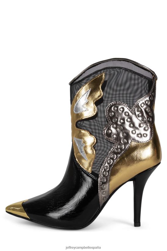 mujer Jeffrey Campbell nevrtheles charol negro multi PHXV4X391 botines