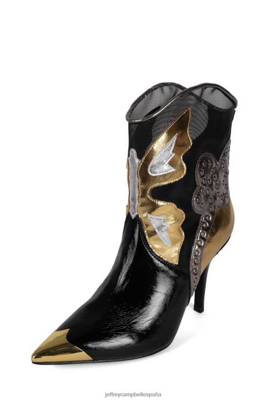 mujer Jeffrey Campbell nevrtheles charol negro multi PHXV4X391 botines