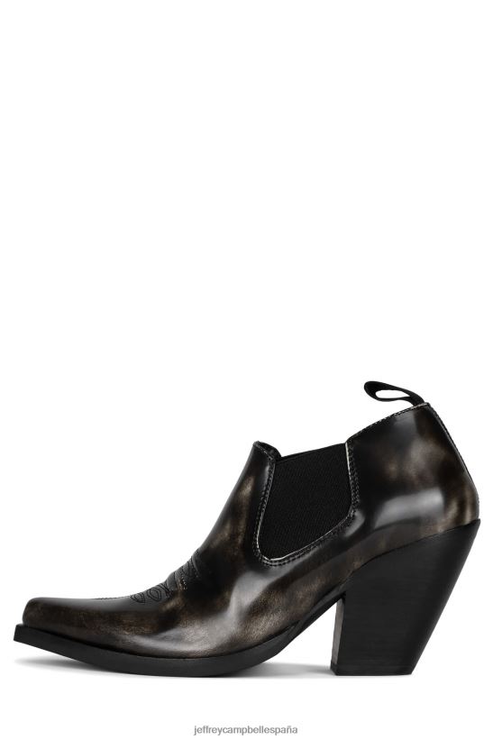 mujer Jeffrey Campbell oeste cepillo blanco caja negra PHXV4X556 botines