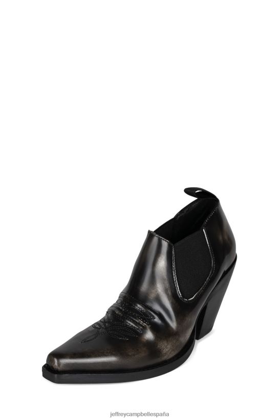 mujer Jeffrey Campbell oeste cepillo blanco caja negra PHXV4X556 botines