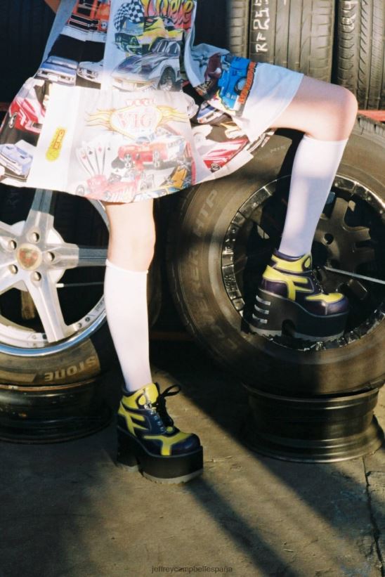 mujer Jeffrey Campbell peligros blanco negro PHXV4X350 botines