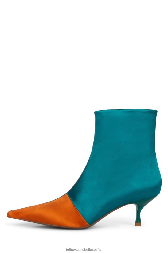 mujer Jeffrey Campbell óptica raso naranja raso azul PHXV4X393 botines