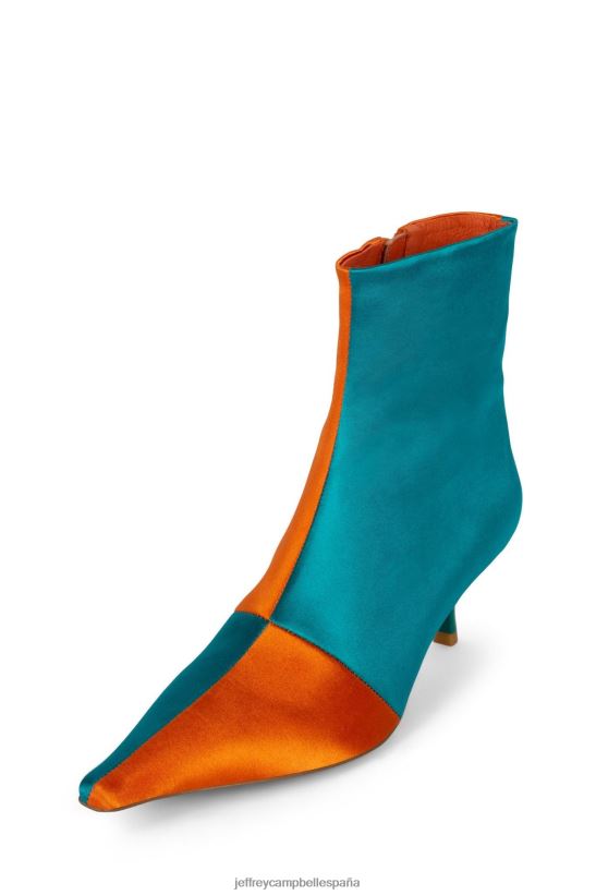 mujer Jeffrey Campbell óptica raso naranja raso azul PHXV4X393 botines