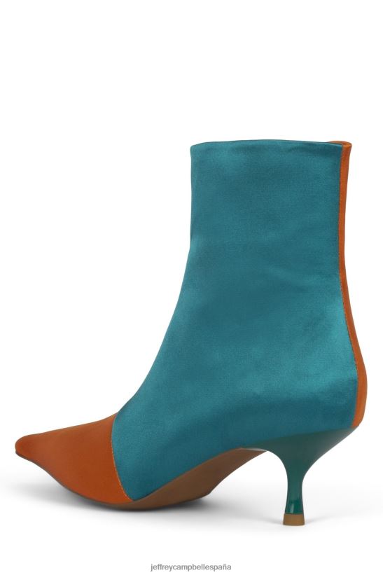 mujer Jeffrey Campbell óptica raso naranja raso azul PHXV4X393 botines