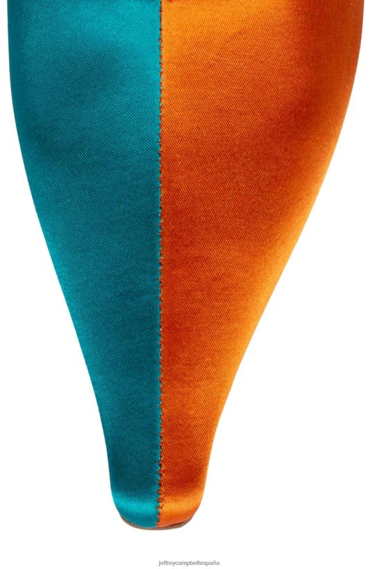 mujer Jeffrey Campbell óptica raso naranja raso azul PHXV4X393 botines
