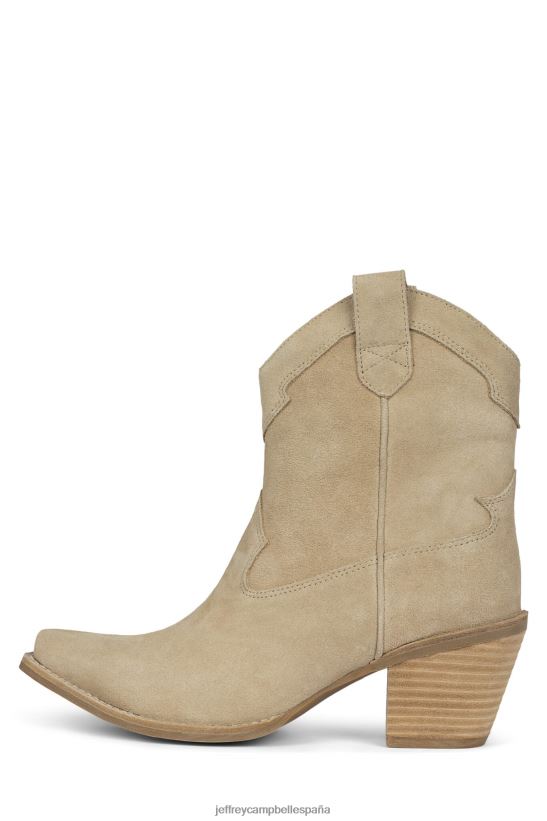 mujer Jeffrey Campbell ranchero-l2 ante beige PHXV4X492 botines
