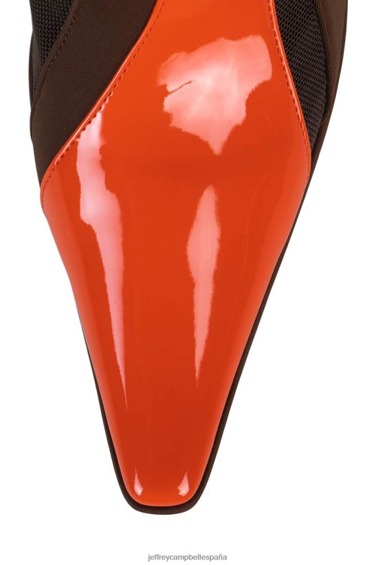 mujer Jeffrey Campbell rayas marrón anaranjado charol multi PHXV4X302 botines