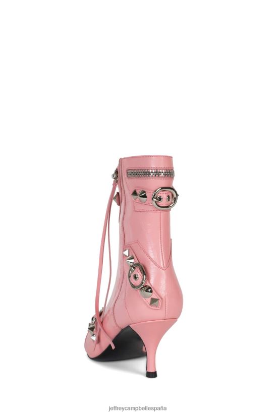 mujer Jeffrey Campbell rock alternativo plata arrugada rosa PHXV4X307 botines