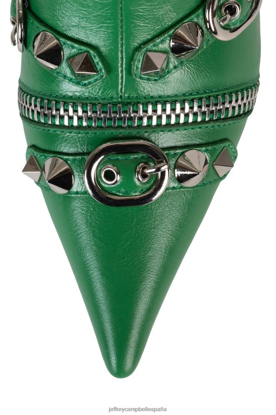 mujer Jeffrey Campbell rock alternativo plata verde PHXV4X308 botines