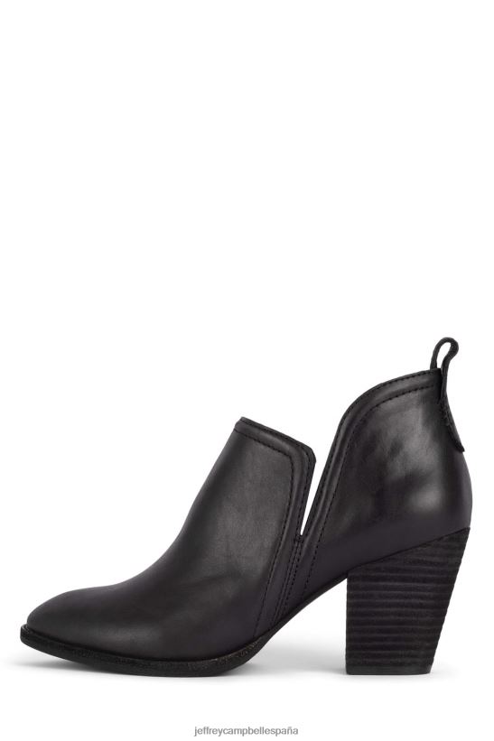 mujer Jeffrey Campbell rosalee cuero negro PHXV4X338 botines